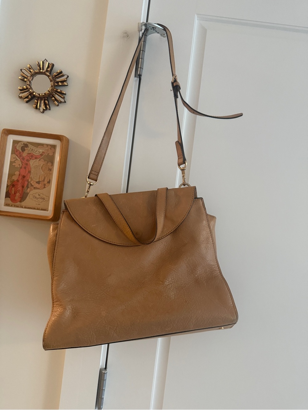 Kate Spade Saturday - Classic Tan Medium Sized Leather Satchel Bag
